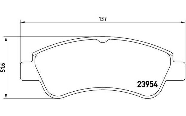 Anteriore Brembo P 61 051 Pastiglia Freno